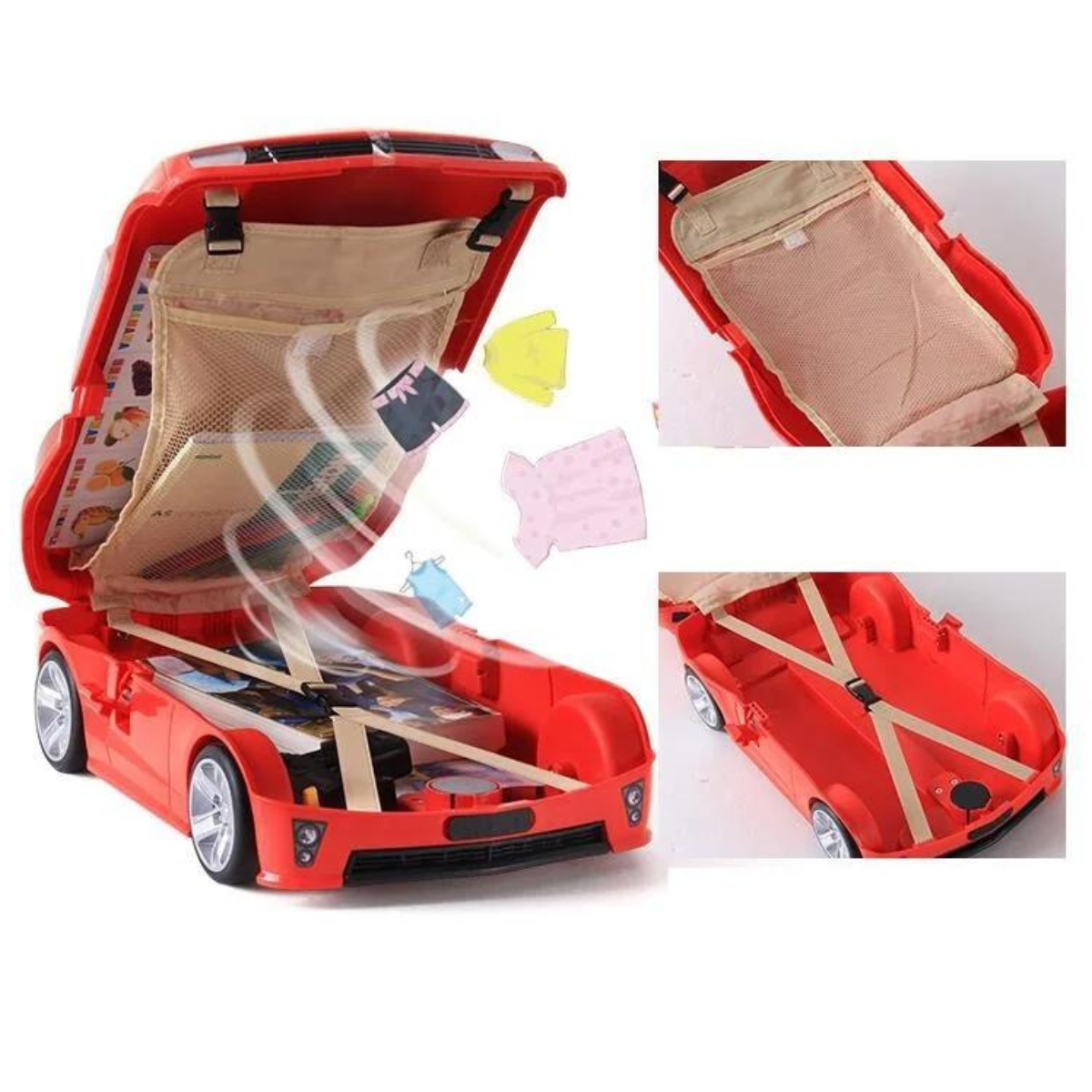🚀 Maleta Correpasillos Super Auto Red™ – Diversión sobre ruedas para tus pequeños aventureros!